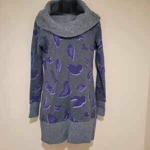 MLB Major League Baseball korea Women's Abstract  Cowl Neck Sweater Dress XS